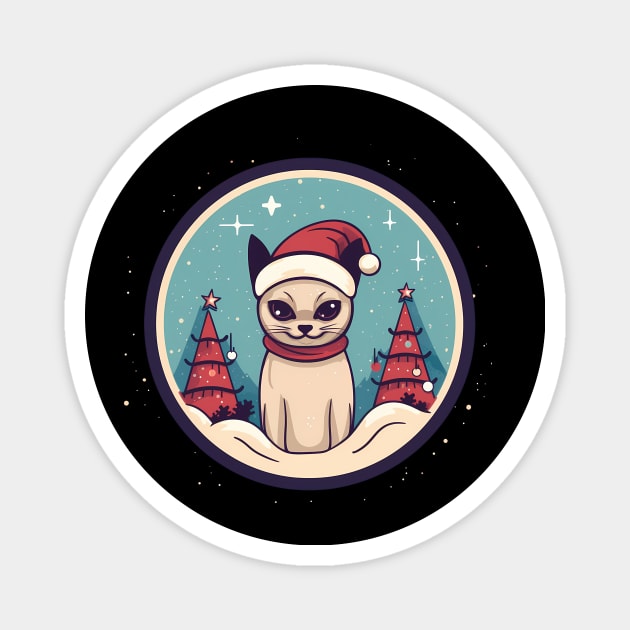 Siamese Cat Xmas, Love Cats Magnet by logiamerch